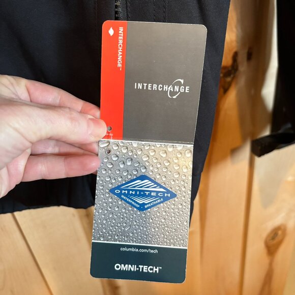 NWT Columbia Bugaboo Omni-Tech Shell Jacket Black XS Shell Only - Picture 6 of 12